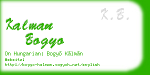 kalman bogyo business card
