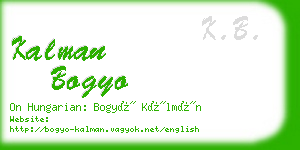 kalman bogyo business card